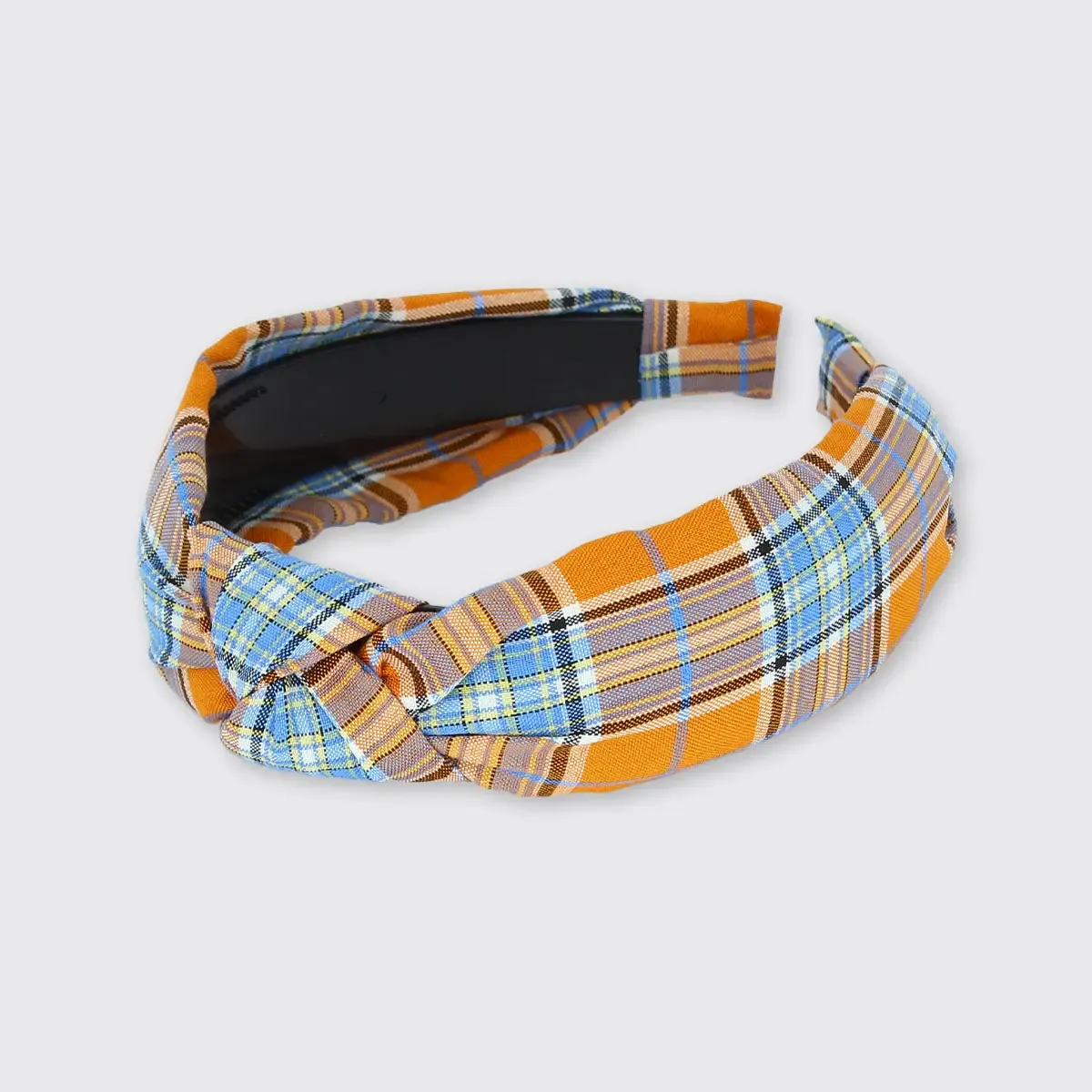 Gingham Headband - Orange