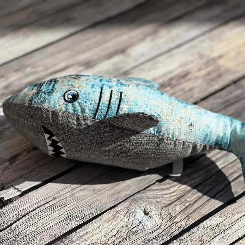 Recycled Fabric Shark Dog Toy