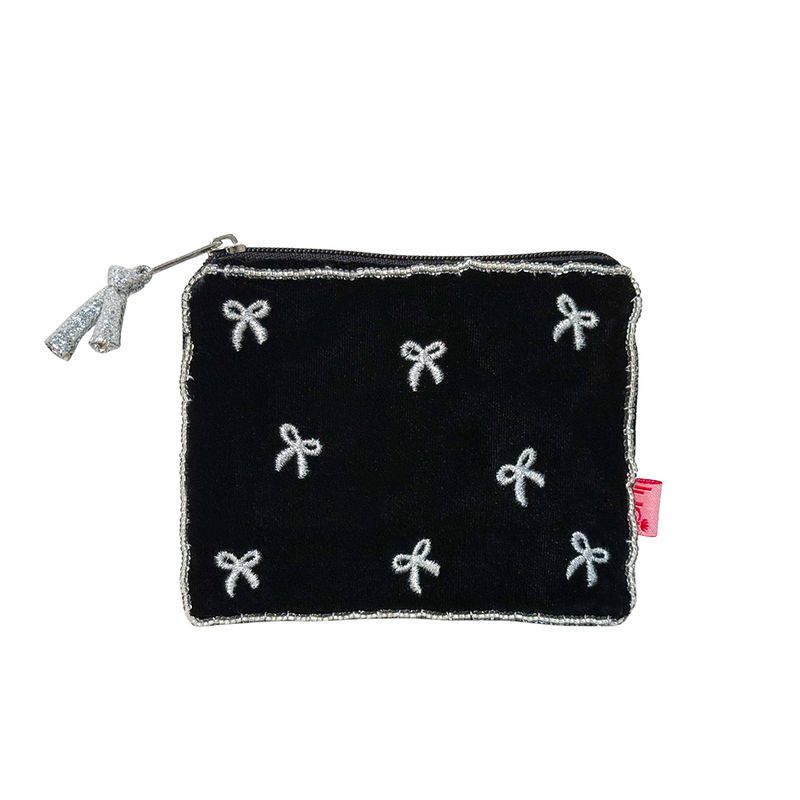 Lua Embroidered Bows Mini Purse