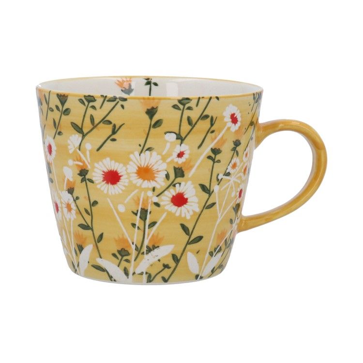 Wild Daisy Yellow Stoneware 9.5cm Mug