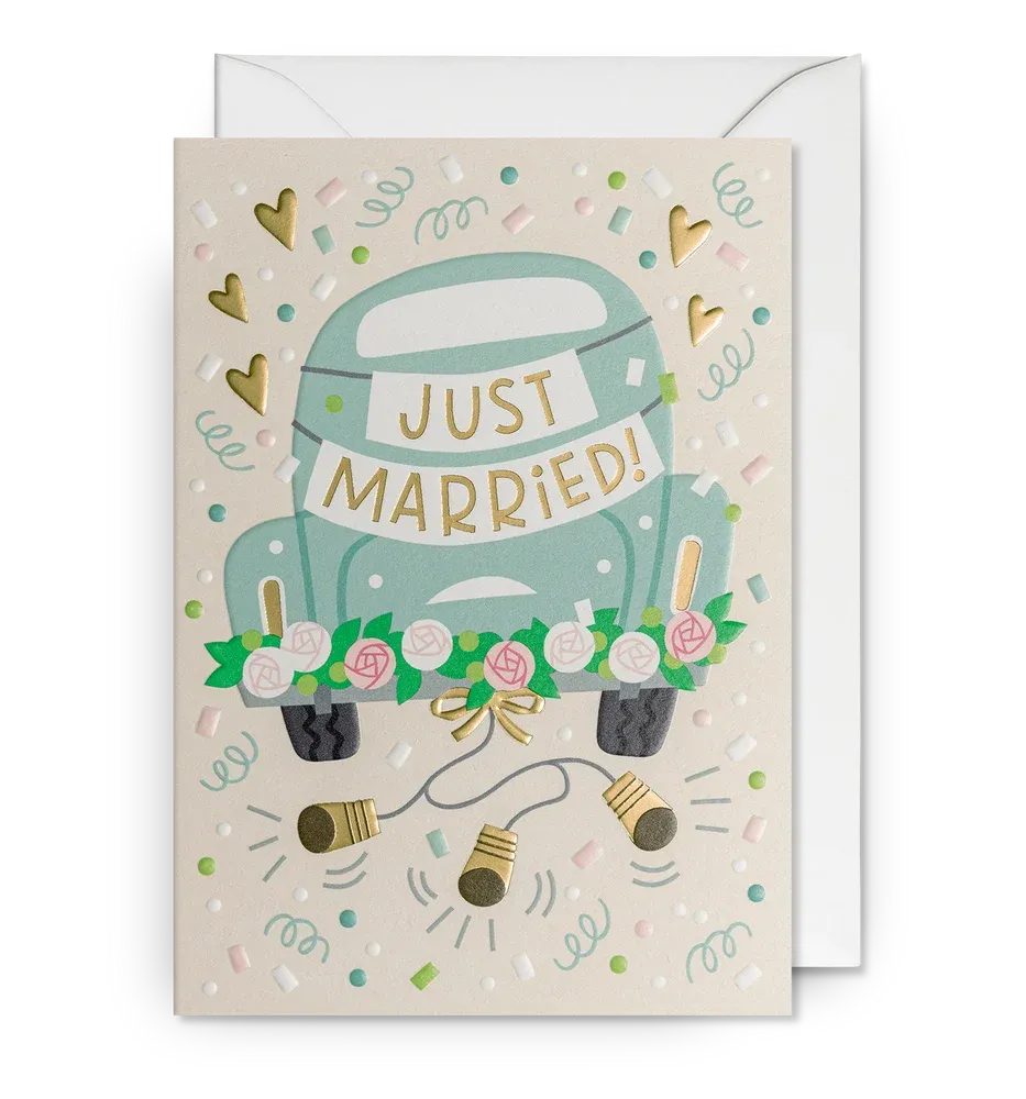 Just Married Car Card
