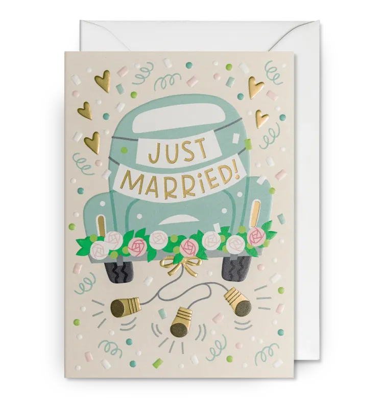 Just Married Car Card