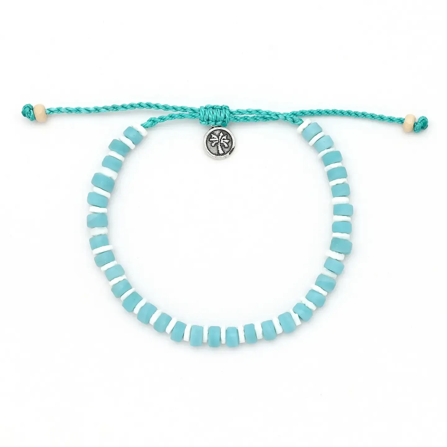 Blue &amp; White Bead Bracelet