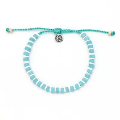 Blue &amp; White Bead Bracelet