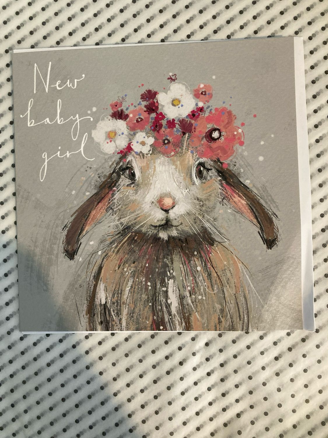 Baby Girl Bunny Card