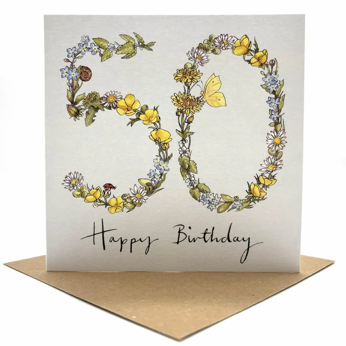 50th Birthday Wildflower Card