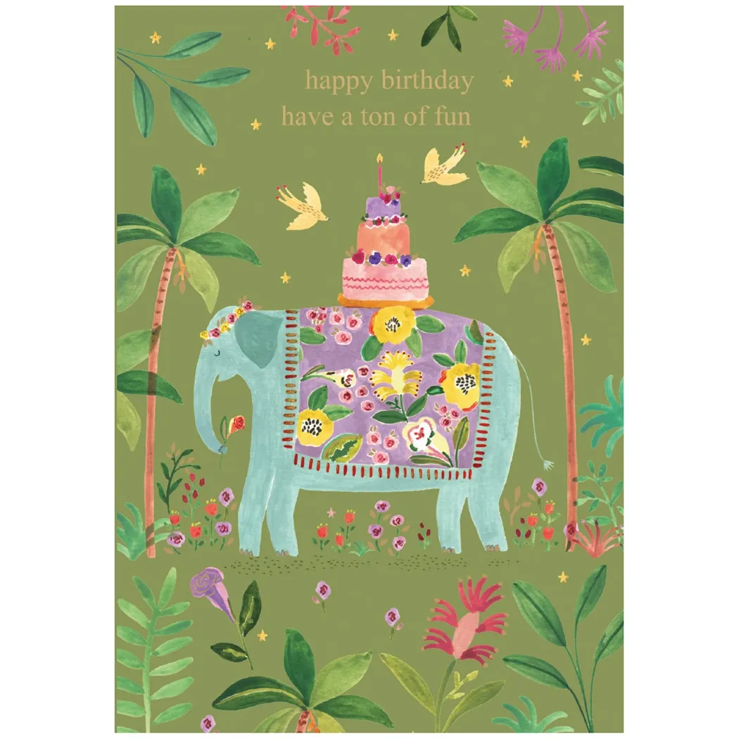Elephant Fun Birthday Card