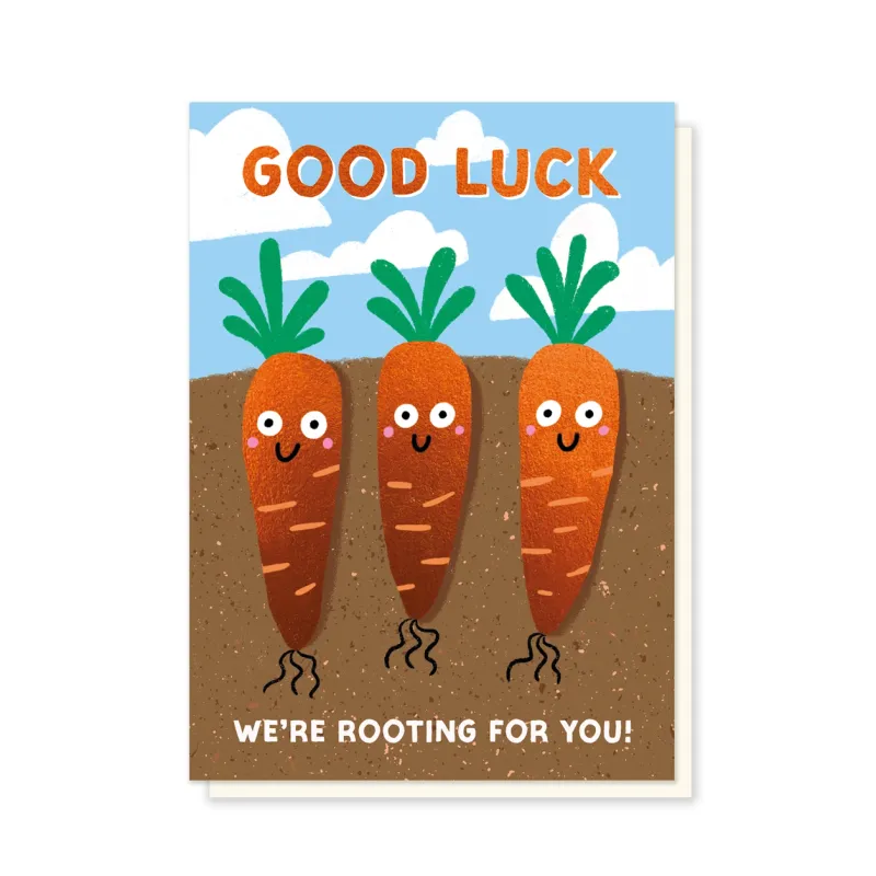 Rooting For You Good Luck Card