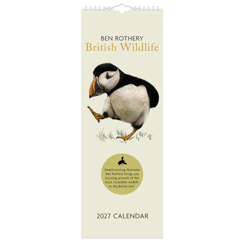 Ben Rothery British Wildlife 2027 Slim Calendar