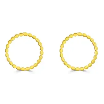 Wave Gold Eternity Earrings