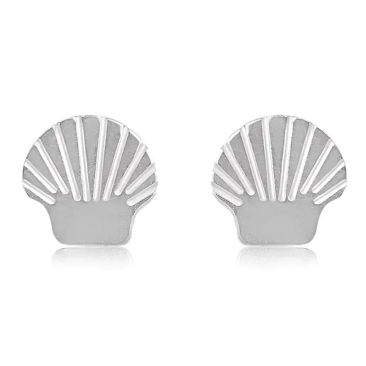 Silver Shell Studs