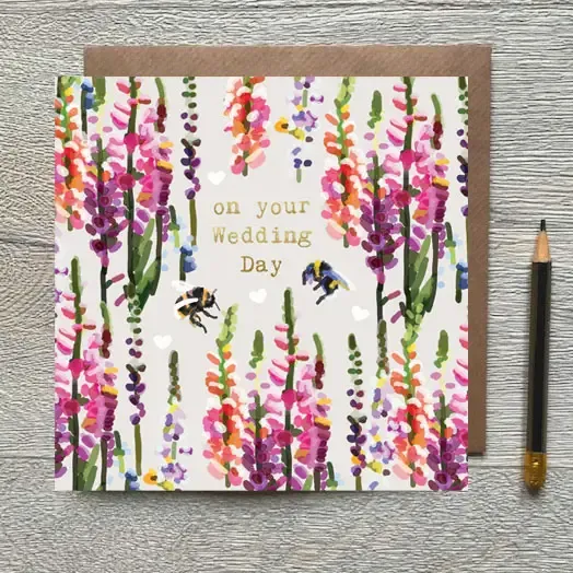Cottage Garden Wedding Day Card