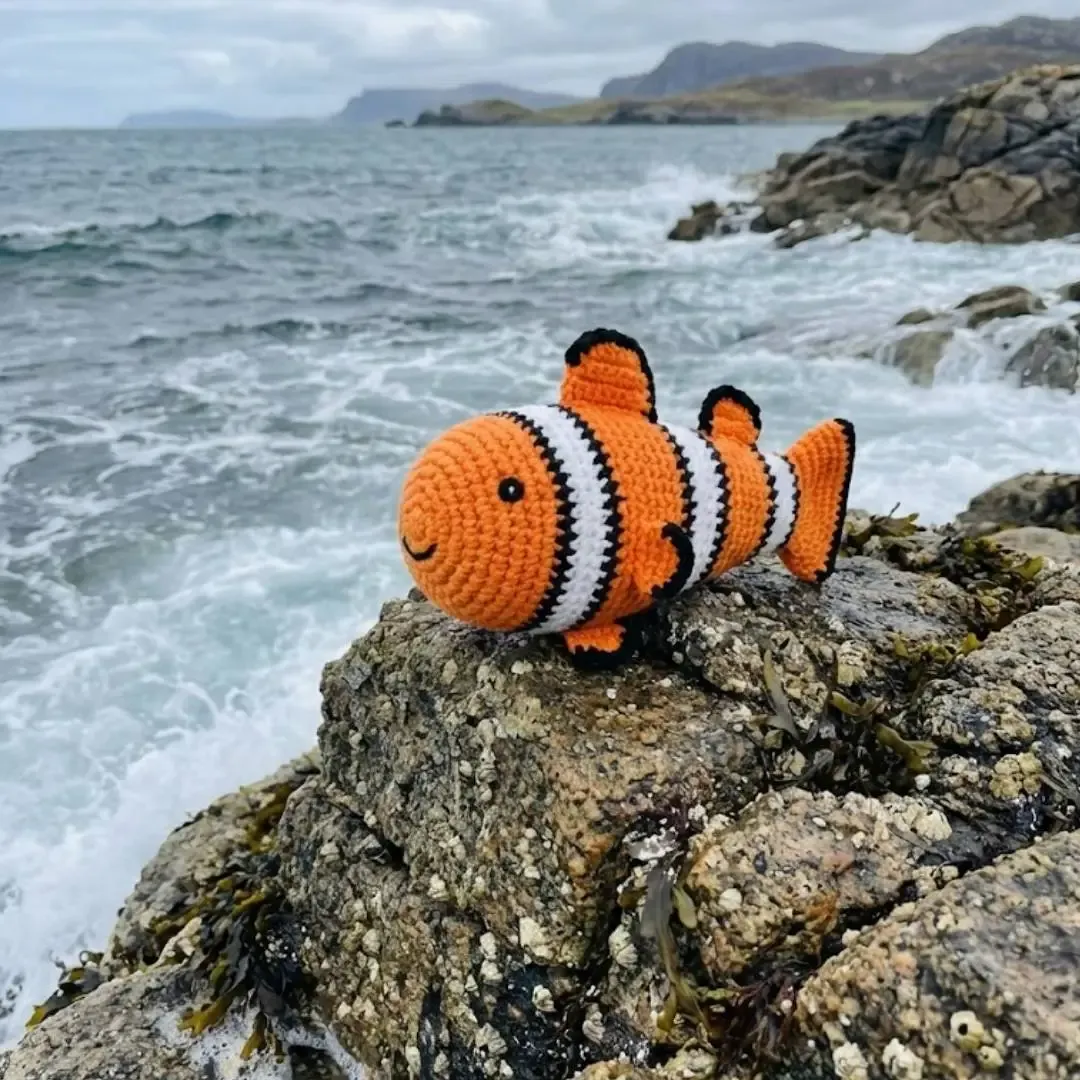 Crochet Clownfish Baby Rattle