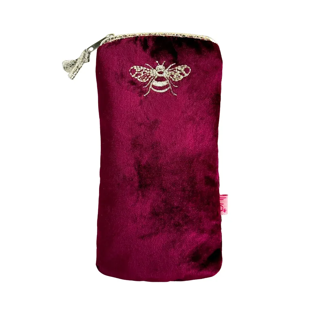 Lua Bee Glasses Case - Red Velvet
