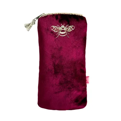 Lua Bee Glasses Case - Red Velvet