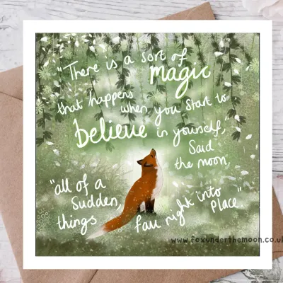 Believe Card By Fox Under The Moon