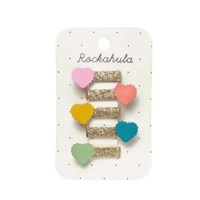 Rockahula Scallop Heart Mini Clips