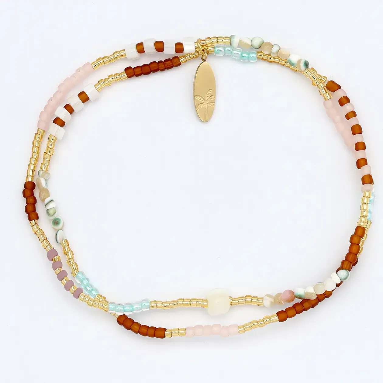 Browns Stretchy Double Bracelet