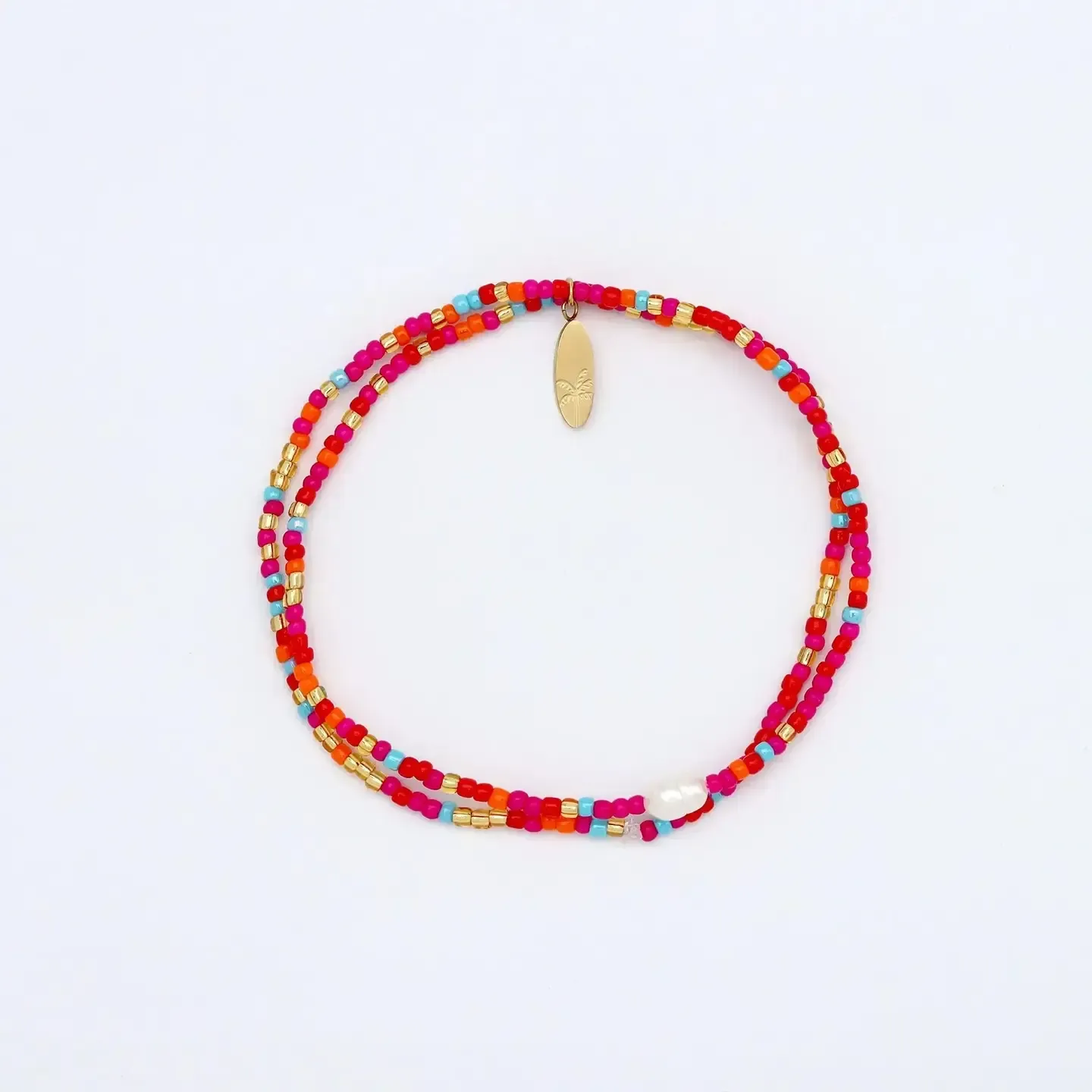 Bright Pink Stretchy Double Bracelet
