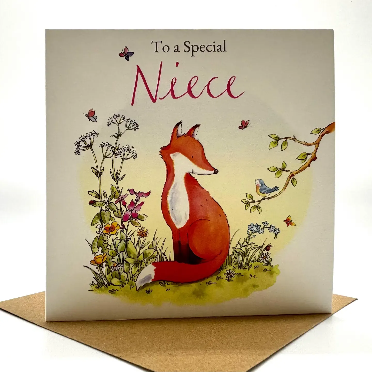 Niece Fox Birthday Card