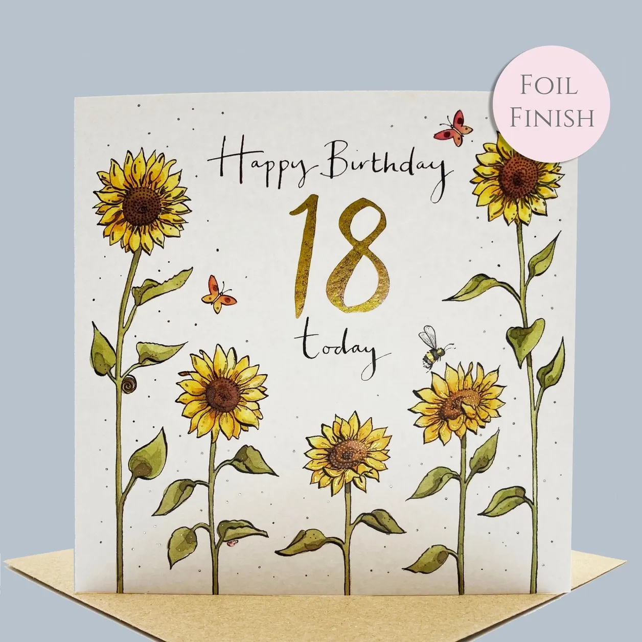 18th Birthday Sunflowers Card