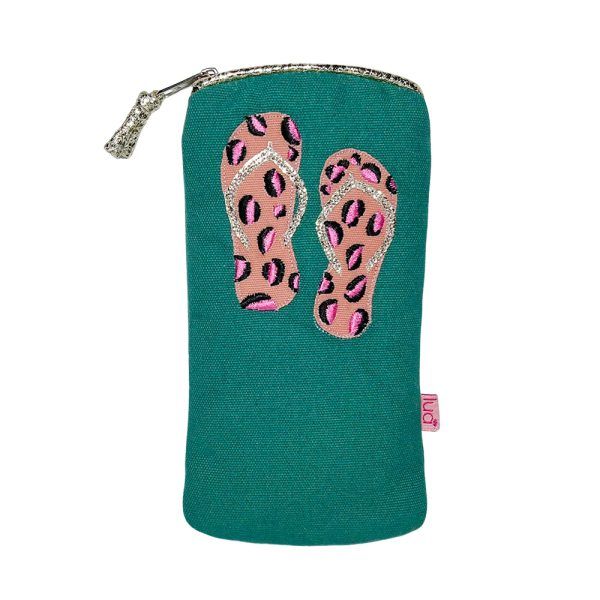 Lua Flip Flops Glasses Case Green