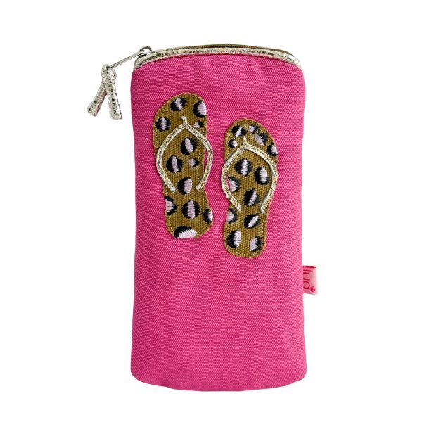 Lua Flip Flops Glasses Case Pink
