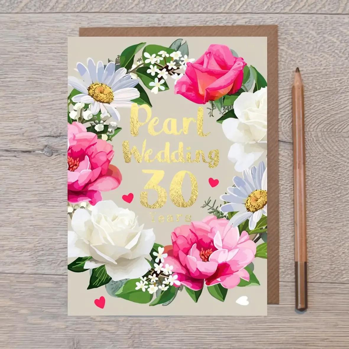 Pearl (30 Years) Wedding Anniversary Card