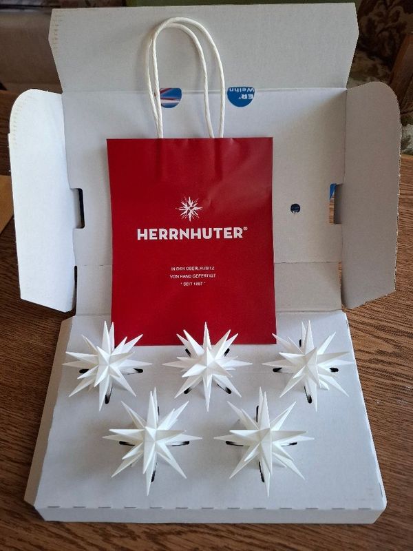 Herrnhuter 5er Miniaturstern-Kurzkette- Herrnhuter 5er Miniaturstern-Kurzkette-