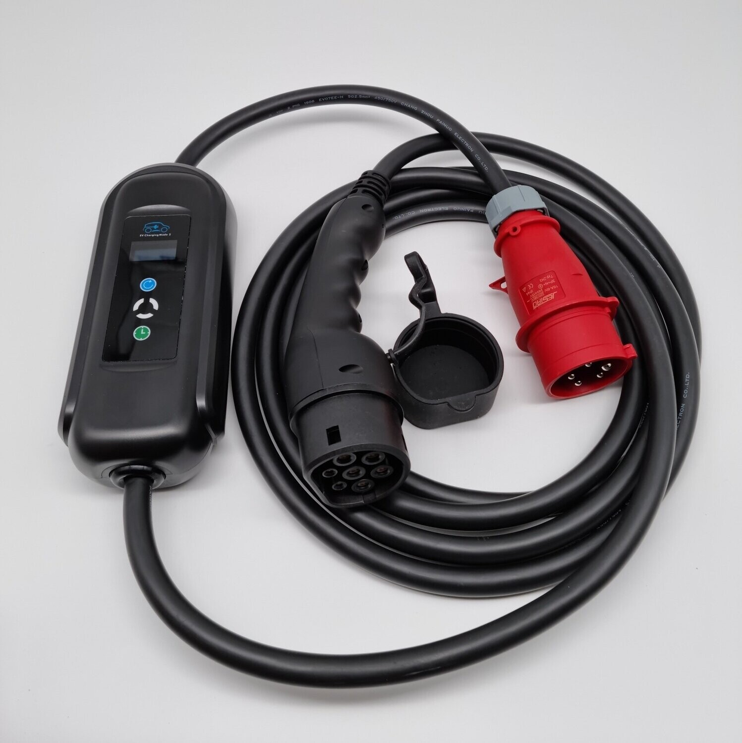 QuickCharge | Mobile Ladestation | 16A 11kW 3Phasig | Typ2 | IP55 |  5/10/15m | Adapter