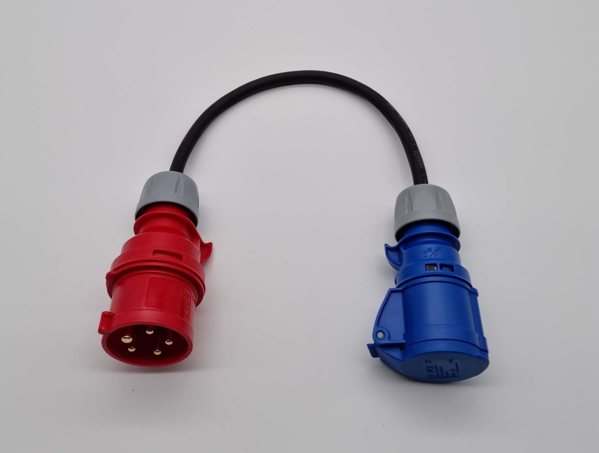 CEE 5Pole zu CEE 3Pole | EV-Adapterkabel | 16A 3,6kW 1Phasig | 30cm