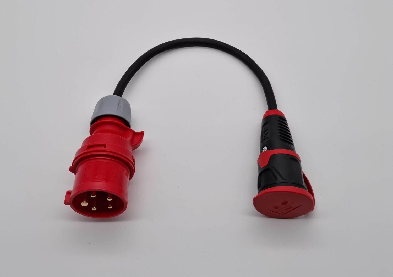 CEE Adapterkabel | CEE 5Pole zu Schuko | 16A 3,6kW 1Phasig | 30cm