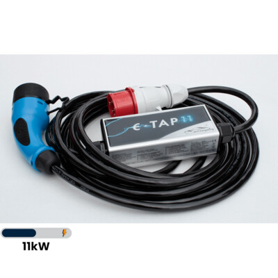 e-Tap | Mobile Ladestation | 16A 11kW 3Phasig | Typ2 | 7/10/15m Kabel | TESLA Chargeport-Opener