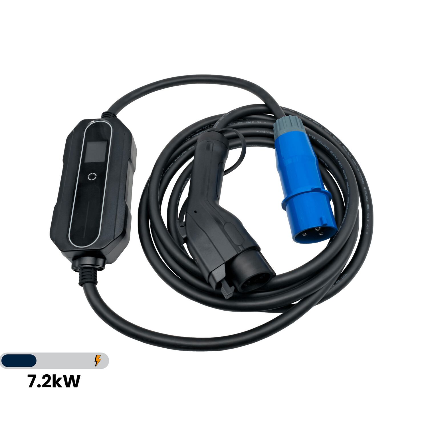 EVexpert | Mobile Ladestation | 32A 7,2kW 1Phasig | Typ1 | IP65 | 5/10/15 Meter