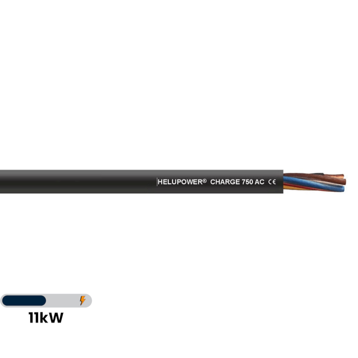 Meterware | E-Auto Ladekabel | 16A 11kW 3Phasig | Beide Seiten offen