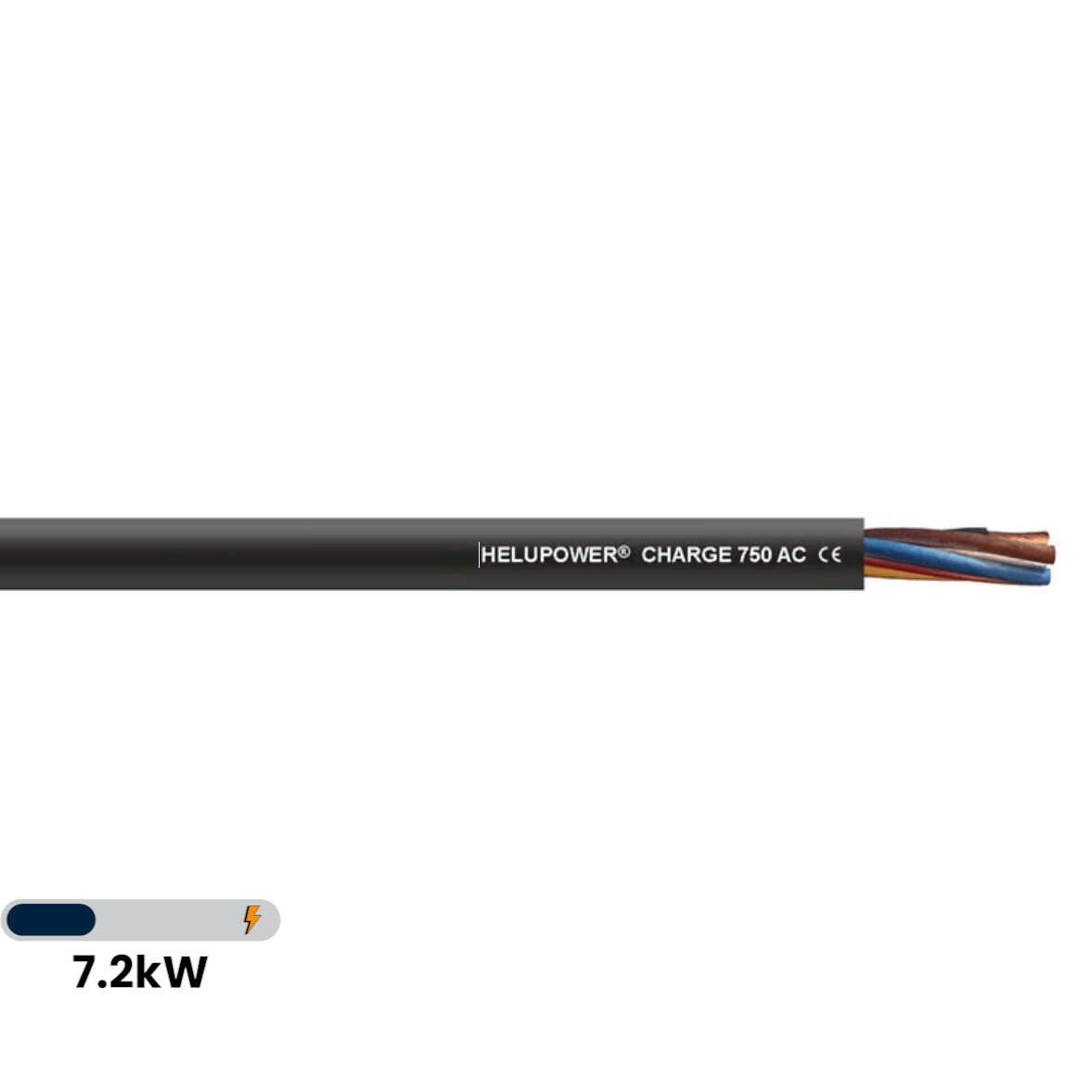 Meterware | E-Auto Ladekabel | 32A 7,2kW 1Phasig | Beide Seiten offen