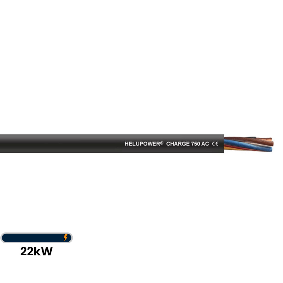 Meterware | E-Auto Ladekabel | 32A 22kW 3Phasig | Beide Seiten offen