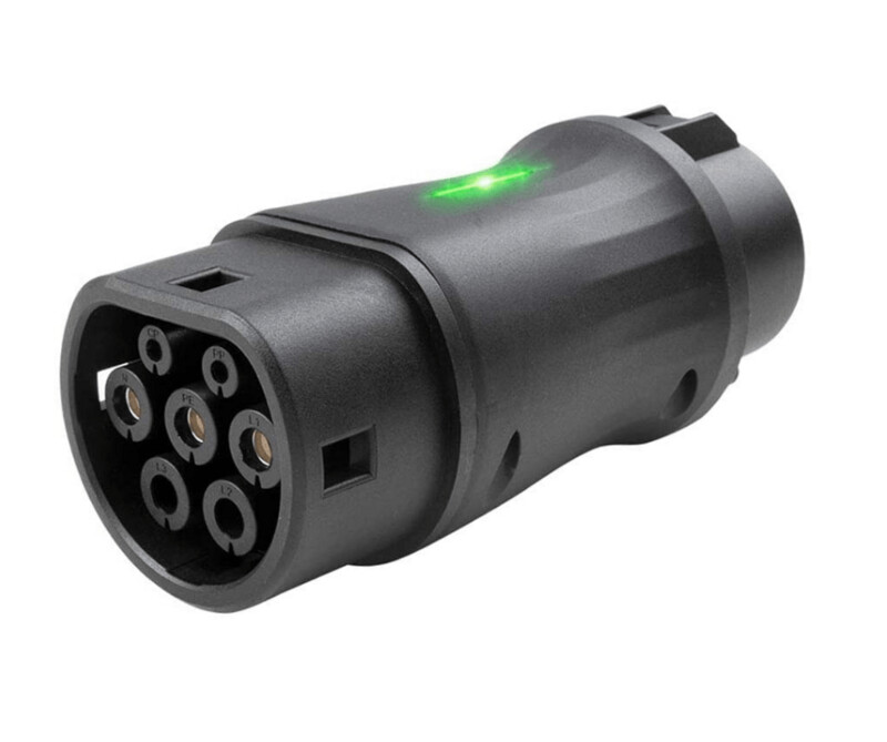 Adapter | Typ1 zu Typ2 | 32A 7,2kW 1Phasig | inkl. Tasche Adapter | Typ1 zu Typ2 | 32A 7,2kW 1Phasig | inkl. Tasche