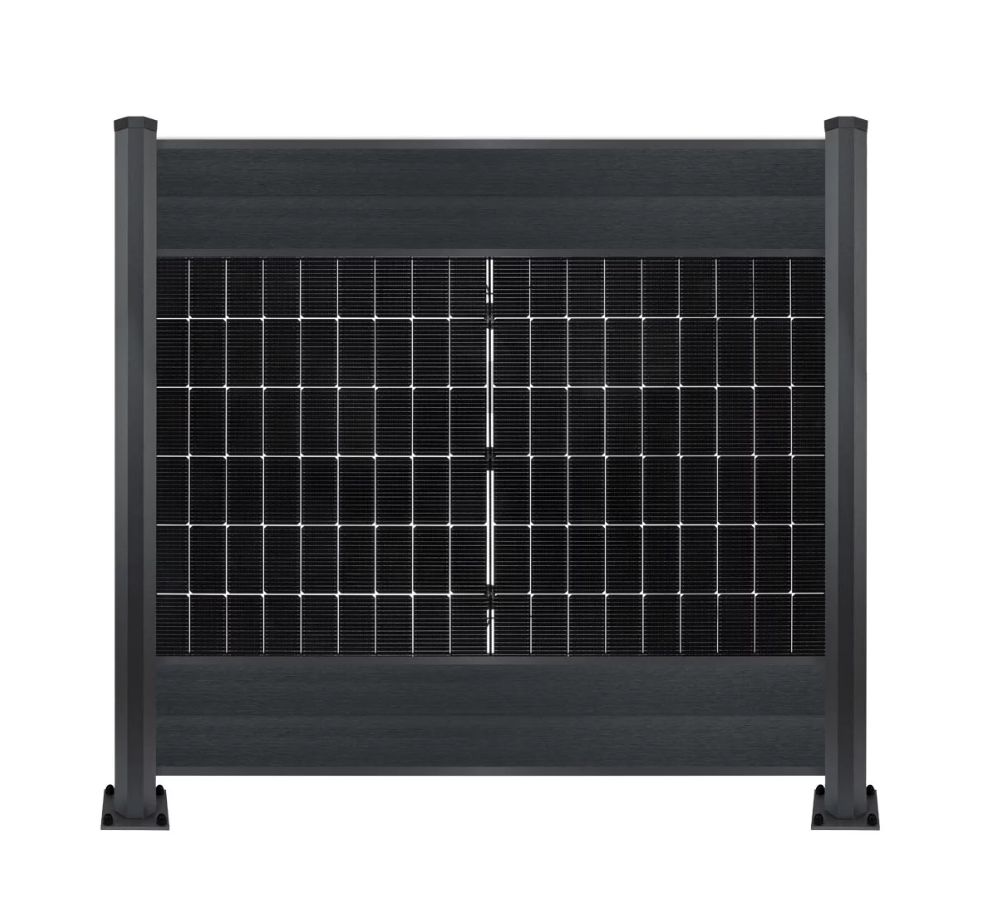 Solar PV-Zaun | 430 Watt pro Element | Quer mit Boards | Komplettset