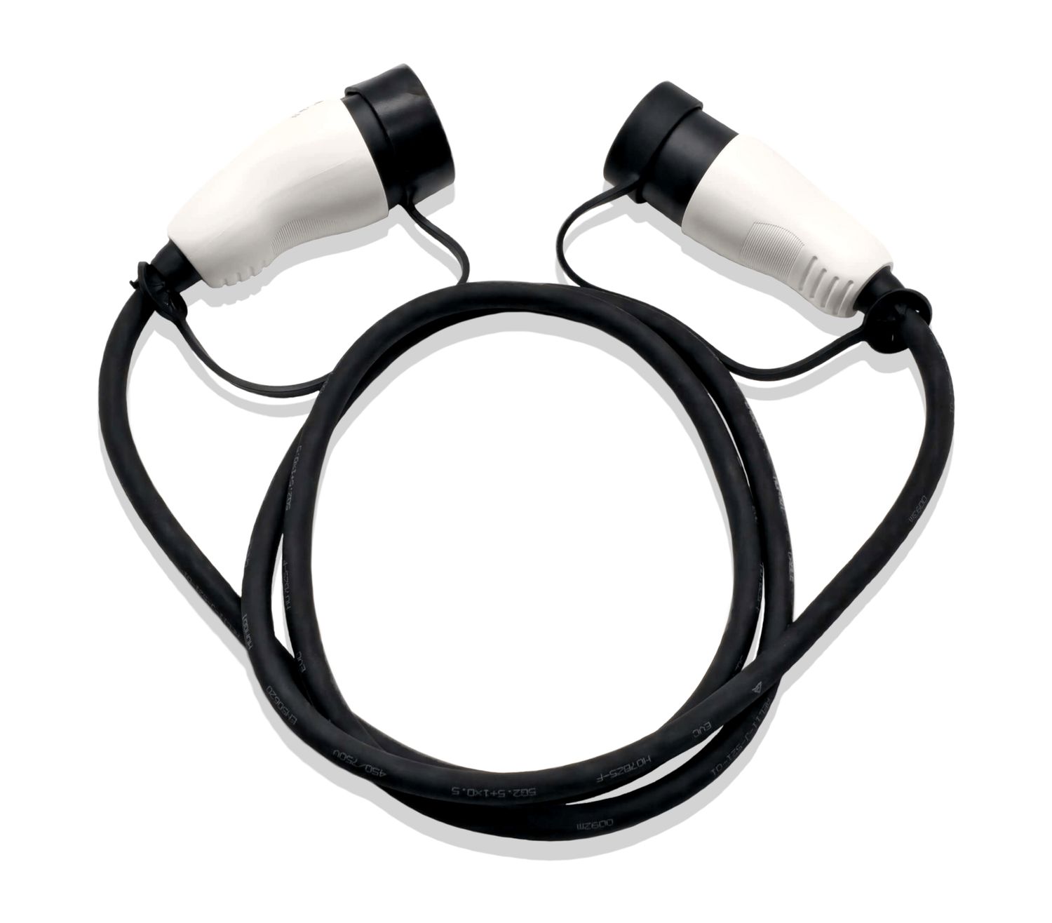 WIRELOAD | Kleine Stecker | Ladekabel | 16A 11kW 3Phasig | Typ2 | 2,5 Meter
