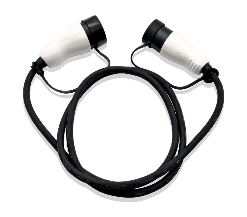 WIRELOAD | Kleine Stecker | Ladekabel | 16A 11kW 3Phasig | Typ2 | 2,5 Meter