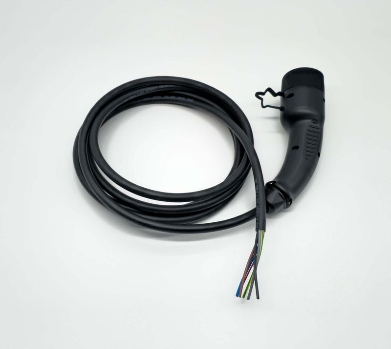 Tesla Ladekabel | Offenes Ende | 32A 7,2kW 1Phasig | Typ2 | 2-18 Meter | Chargeport-Opener