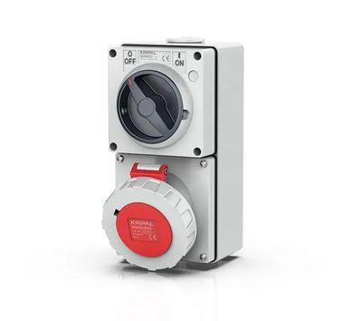 CEE Wandsteckdose| mit Schalter | 5Polig | 16A / 32A | IP67