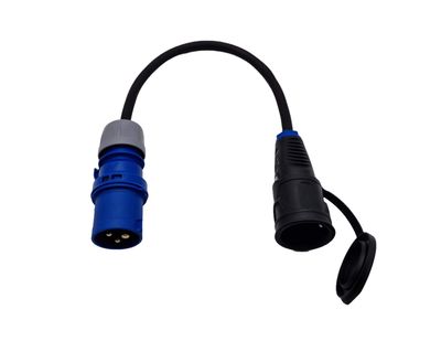 EV-Adapterkabel | CEE 3Pole zu Schuko | 16A 3,6kW 1Phasig | 30cm EV-Adapterkabel | CEE 3Pole zu Schuko | 16A 3,6kW 1Phasig | 30cm