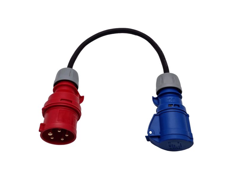 CEE 5Pole zu CEE 3Pole | EV-Adapterkabel | 16A 3,6kW 1Phasig | 30cm CEE 5Pole zu CEE 3Pole | EV-Adapterkabel | 16A 3,6kW 1Phasig | 30cm