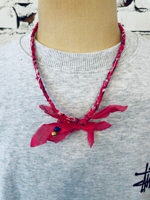 Saturdays & Sundays vintage necklace unisex - Fuchsia