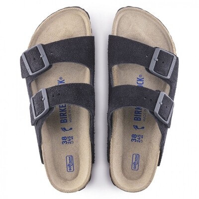 Birkenstock Arizona Soft Footbed
Suede Leather - Midnight / Narrow fit