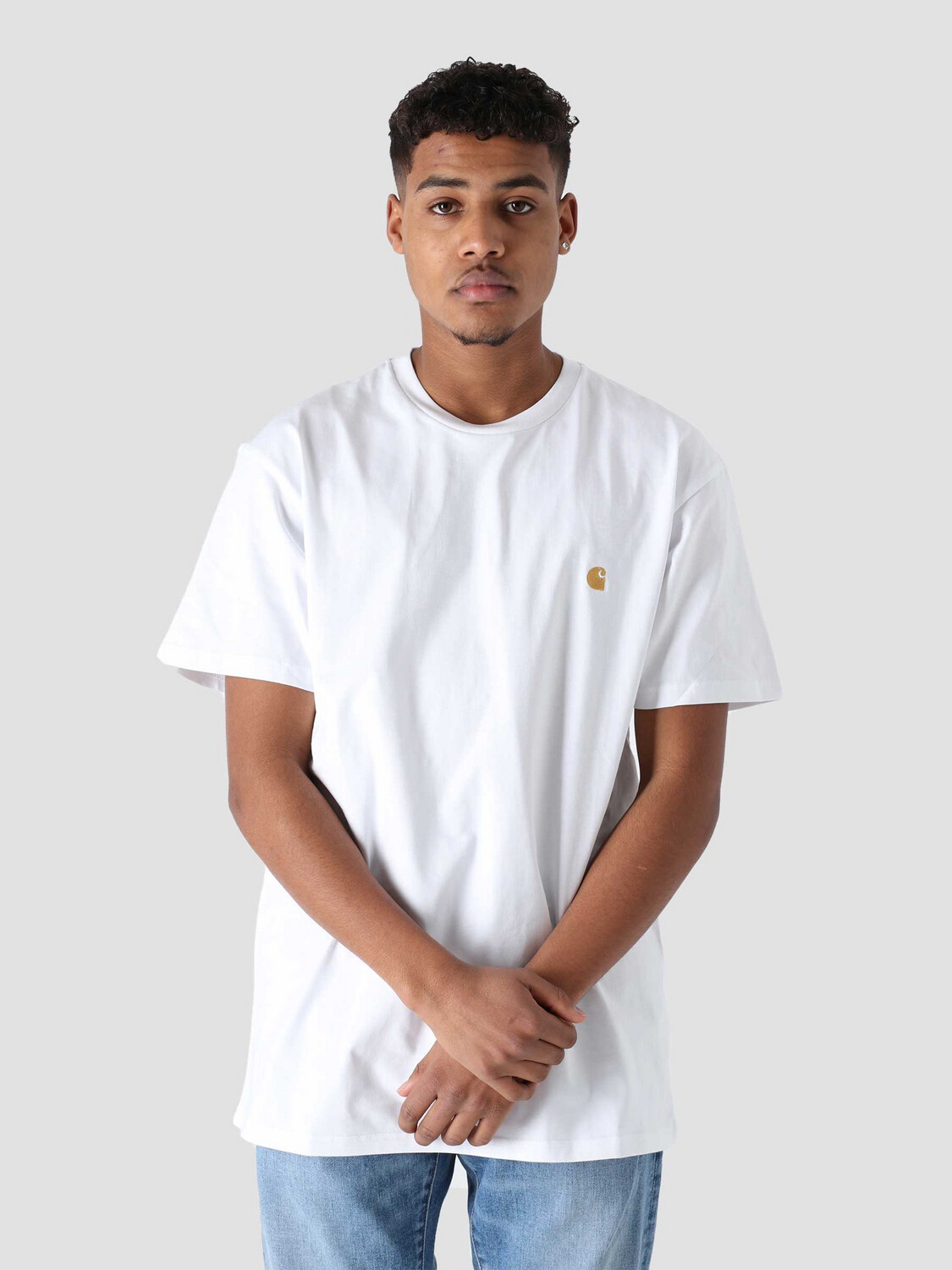 Carhartt Wip ss chase tee white-gold I026391