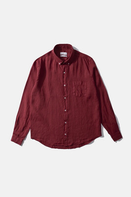 Edmmond Studios Linen Shirt rood 123-10-01250