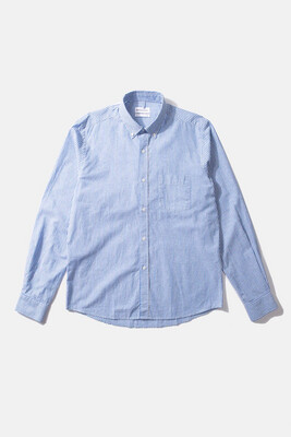 Edmmond Studios Striped Linen Shirt blauw 123-10-02500